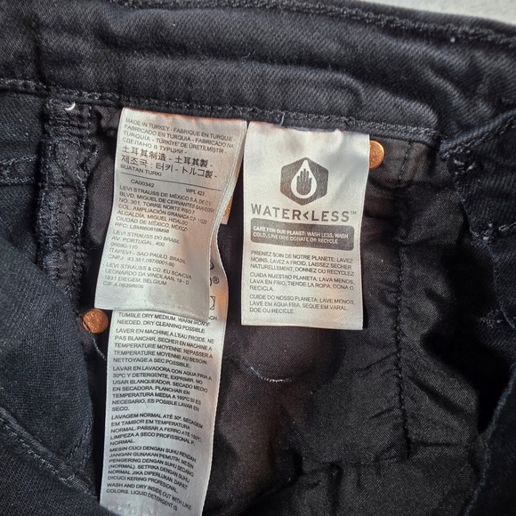 Levi's Premium Women 25 Black Ribcage Straight Ankle Jeans High Rise Pants - Picture 12 of 12